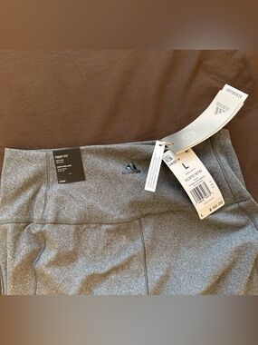 adidas Heather Gray High-Rise Tight Fit Leggings